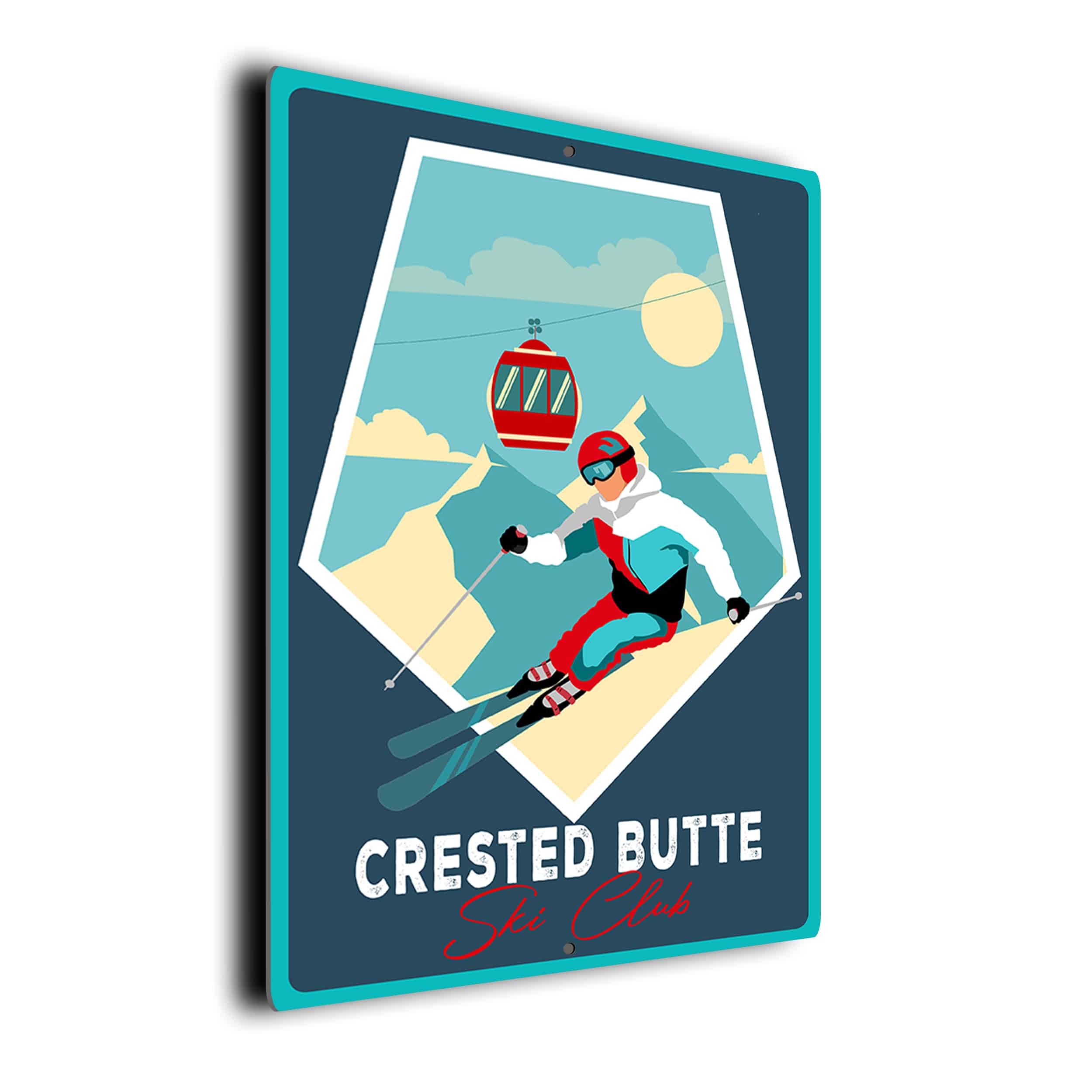 Crested Butte Ski Club Sign Crested Butte Ski Club Decor Crested
