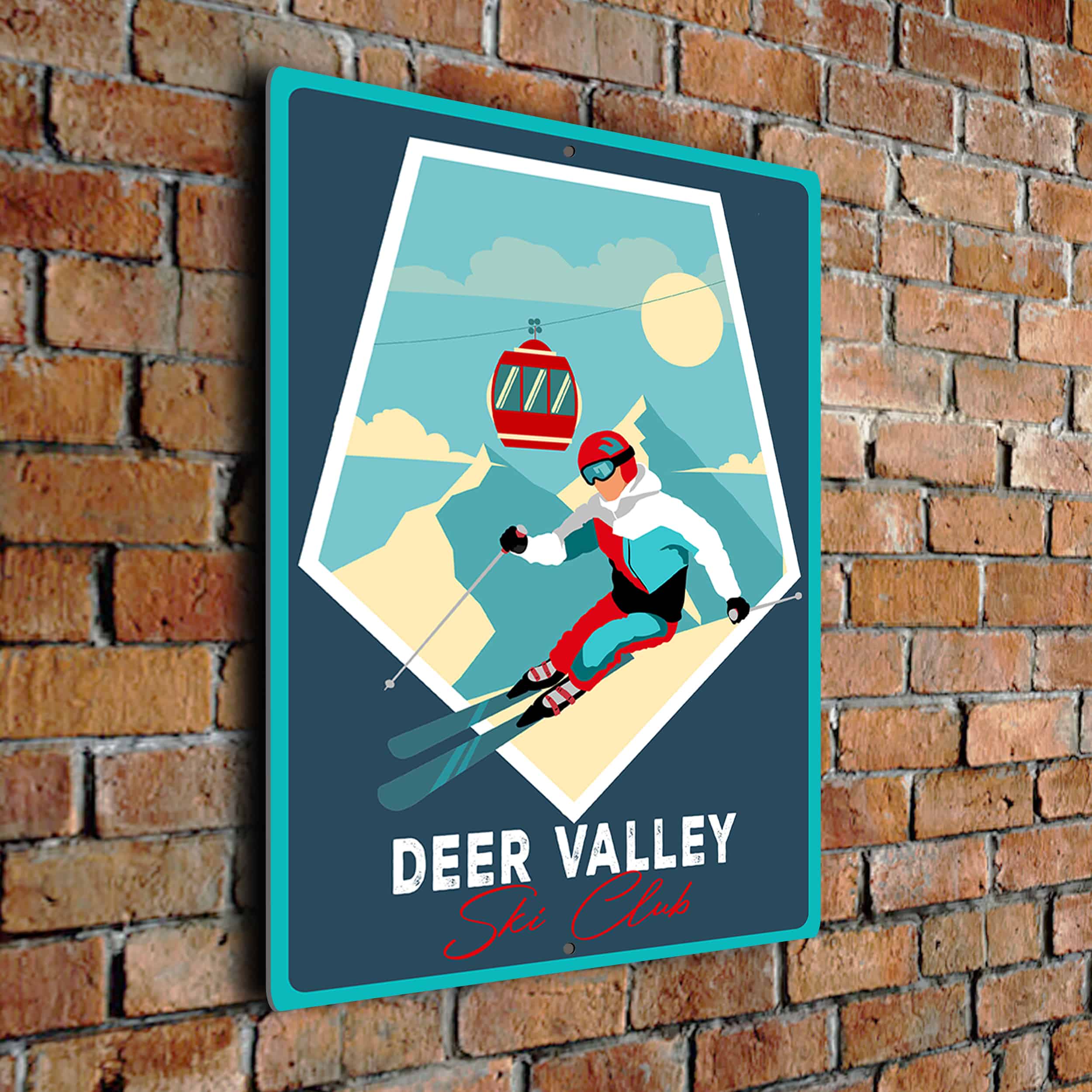Deer Valley Ski Club Sign Deer Valley Ski Club Decor Deer Valley