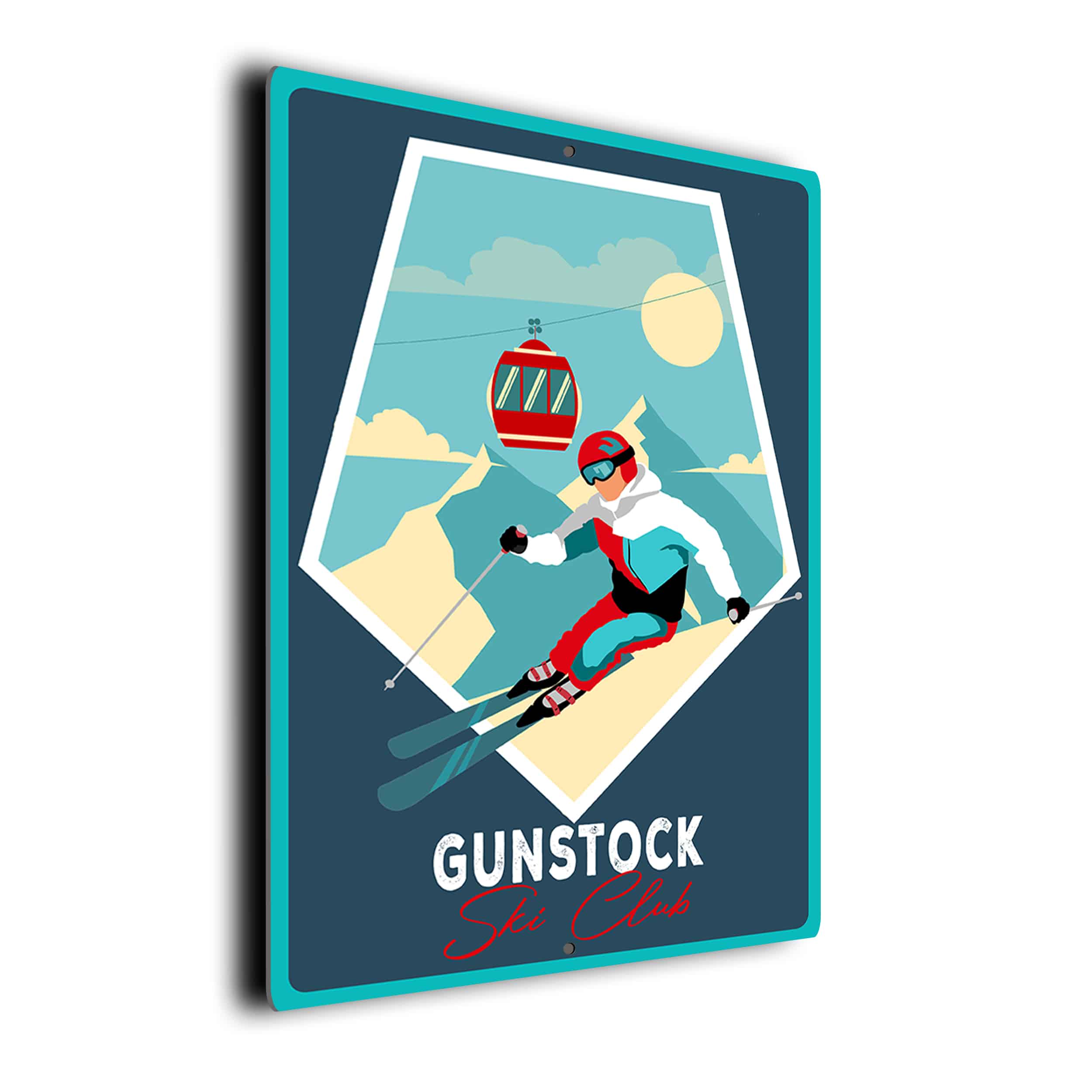 gunstock-ski-club-sign-gunstock-ski-club-decor-gunstock-ski-club-gift