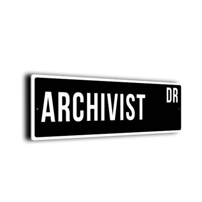 Archivist Street Sign Gift