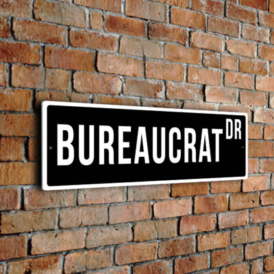 Bureaucrat street sign