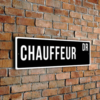 Chauffeur street sign