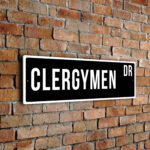 Clergymen street sign