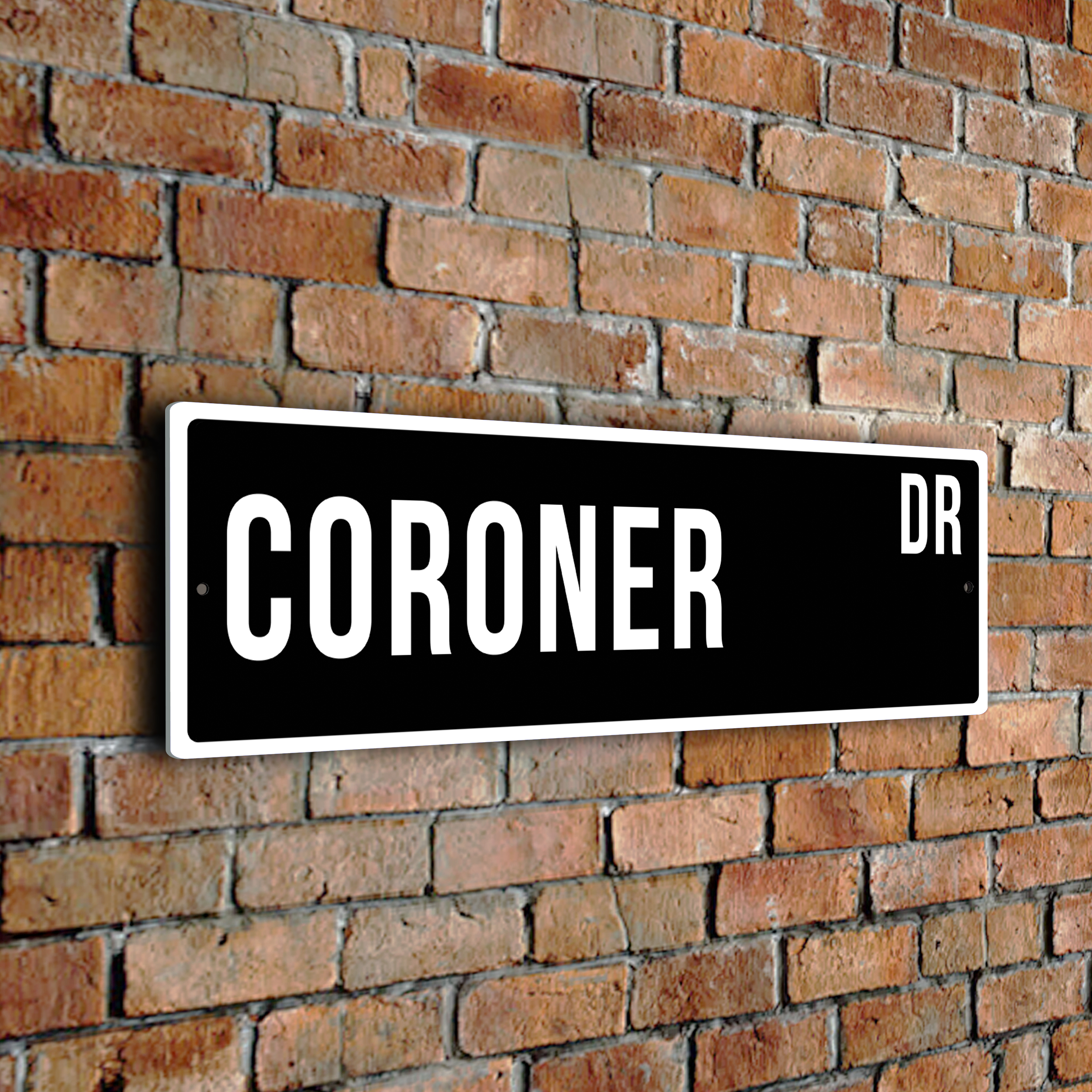 Coroner street sign