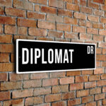 Diplomat street sign