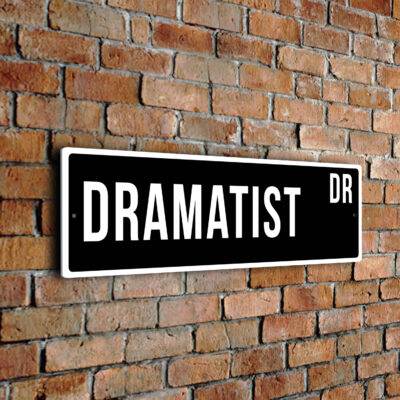 Dramatist street sign