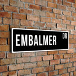 Embalmer street sign