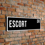 Escort street sign