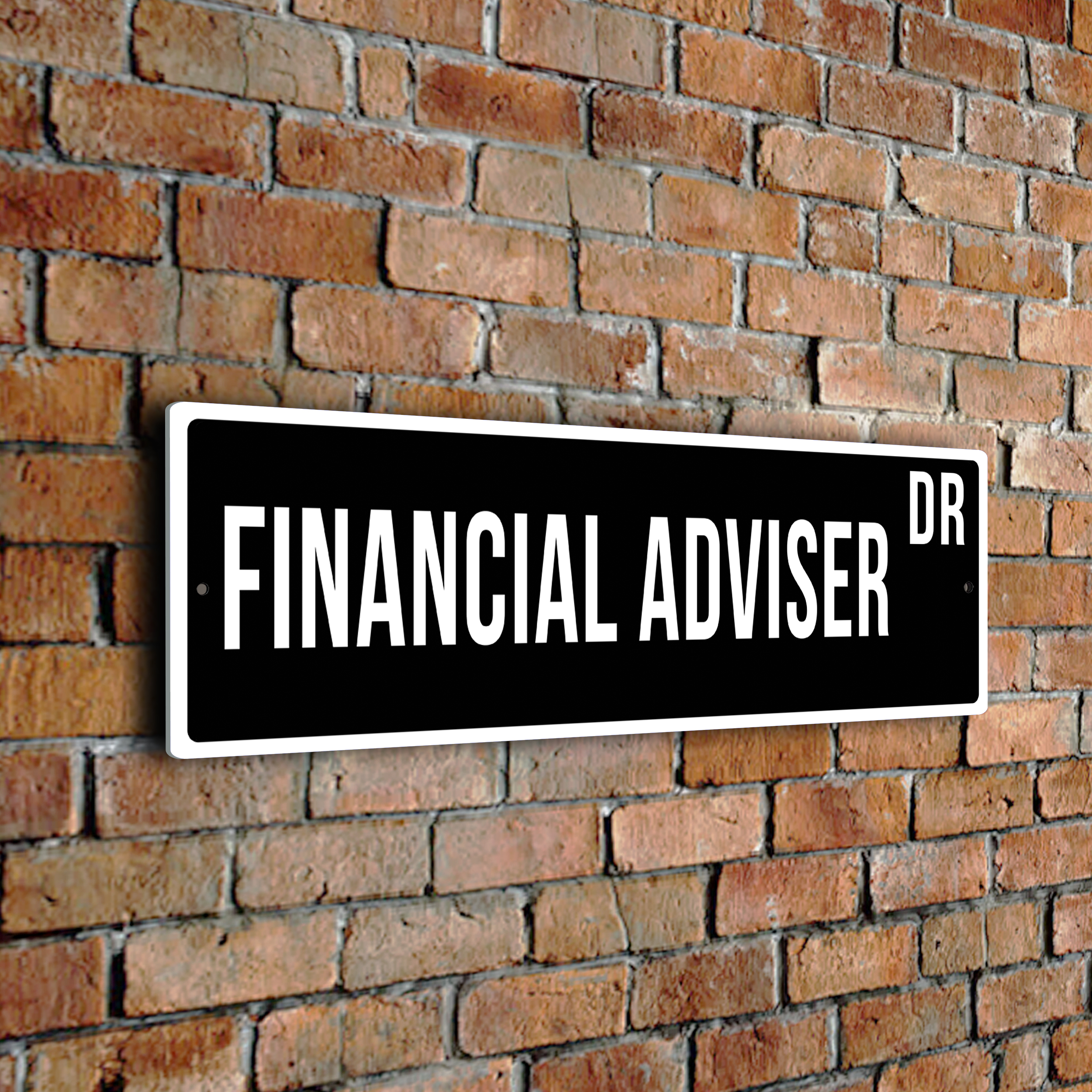 Financial Adviser street sign