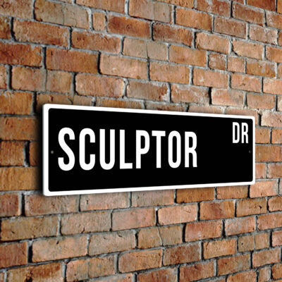 Sculptor street sign