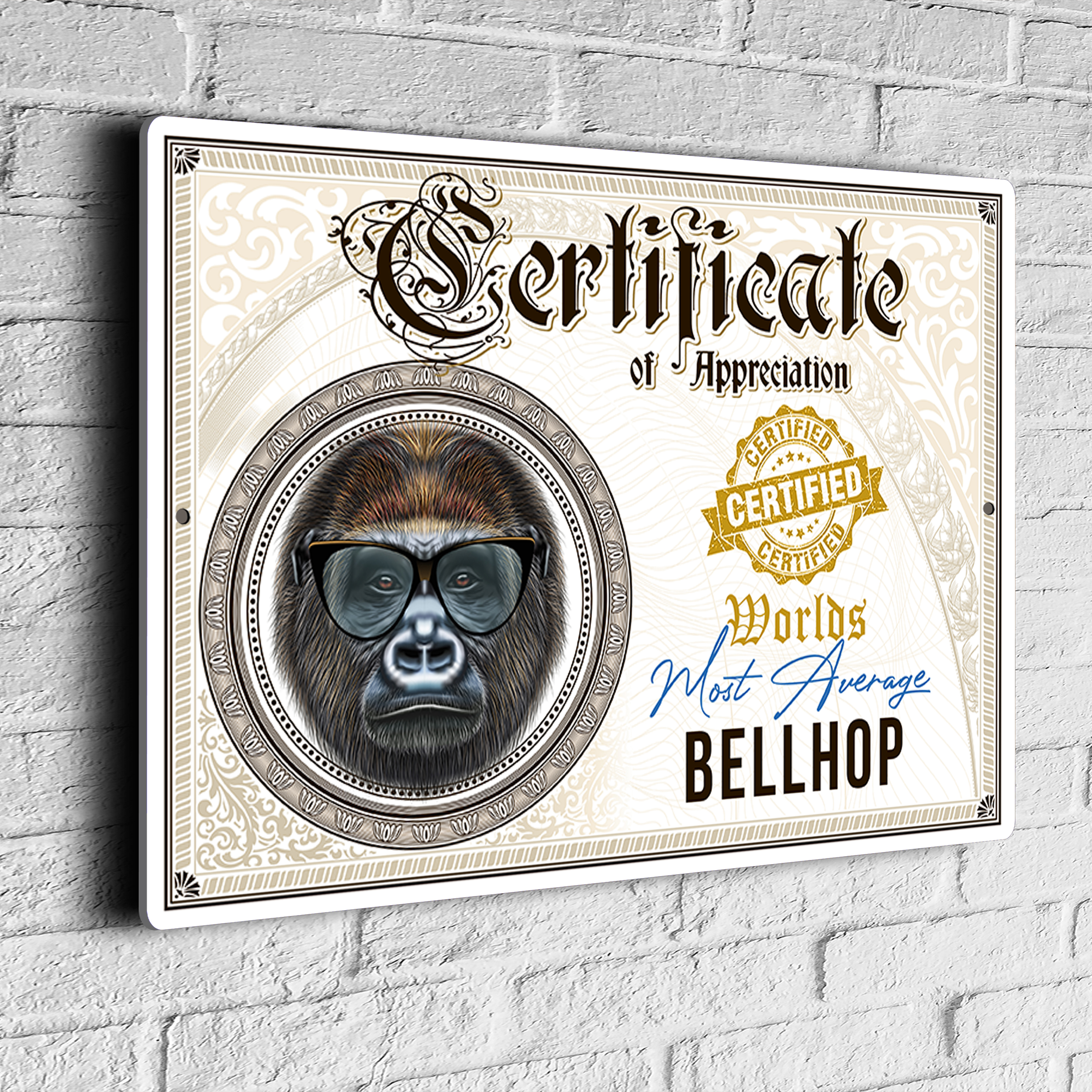 Fun Bellhop Certificate