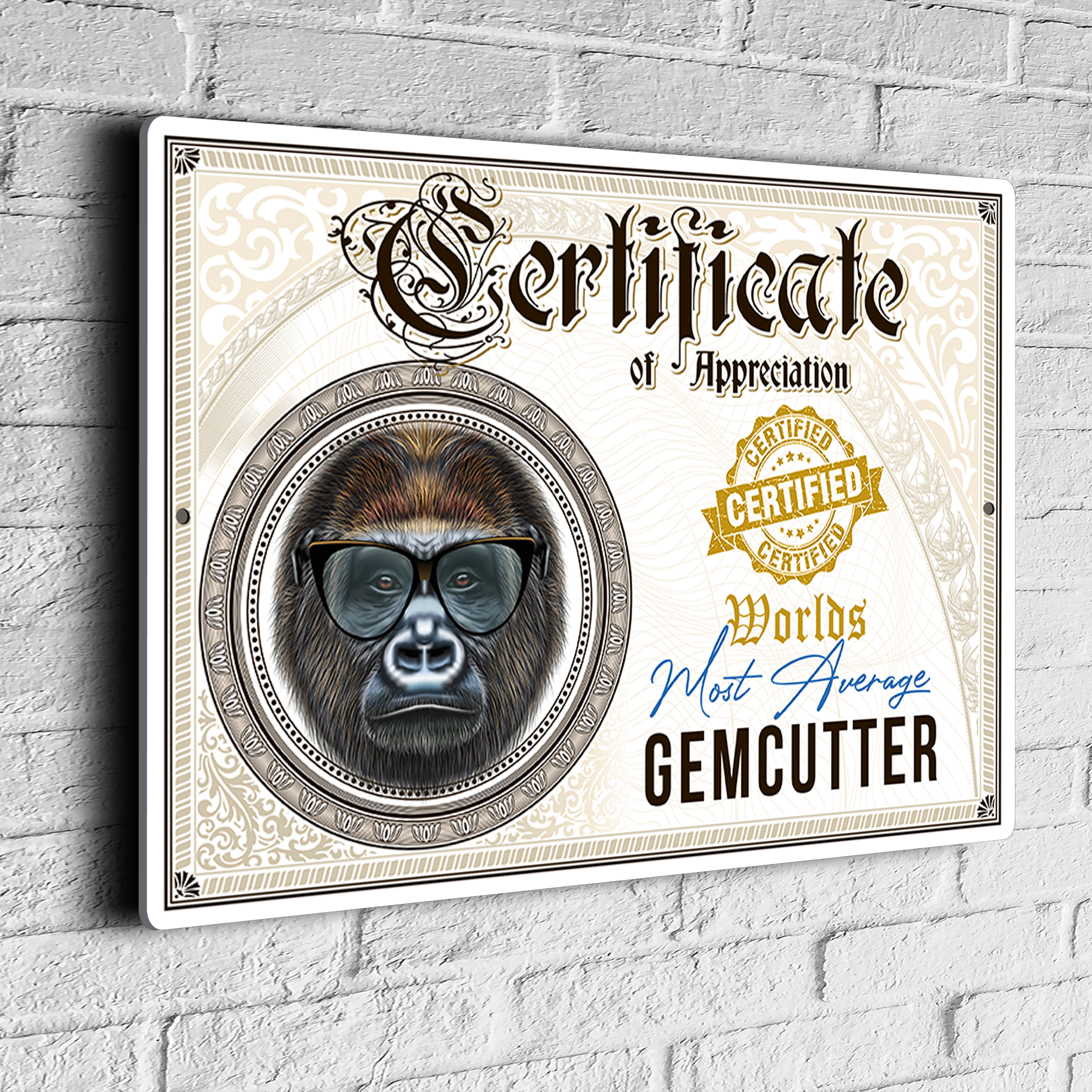 Fun Gemcutter Certificate