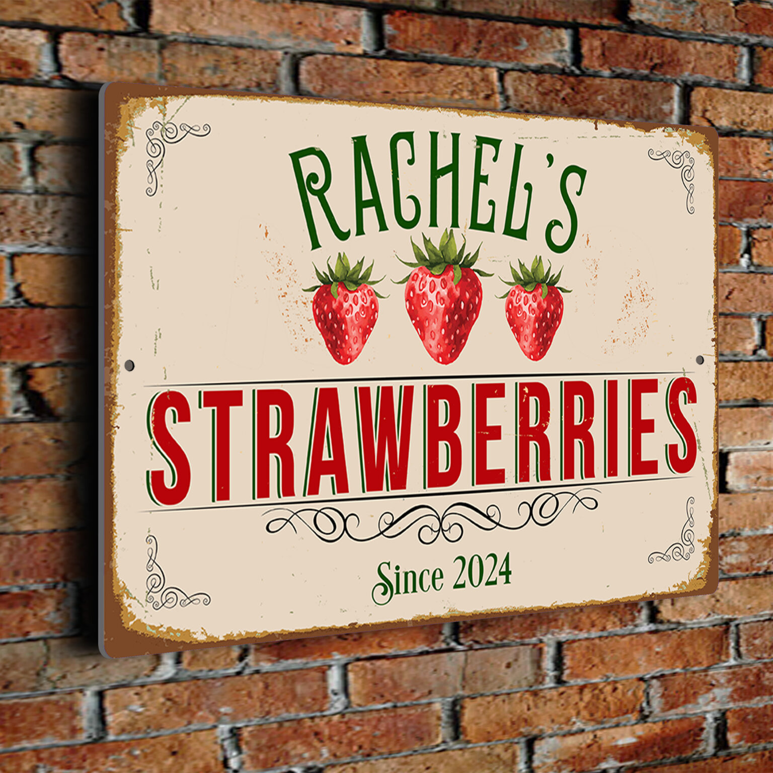 Personalized Strawberries Sign | Custom Strawberries Sign ...