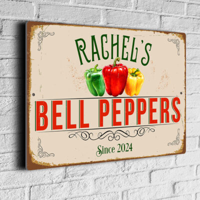 Personalized Bell Peppers Signs