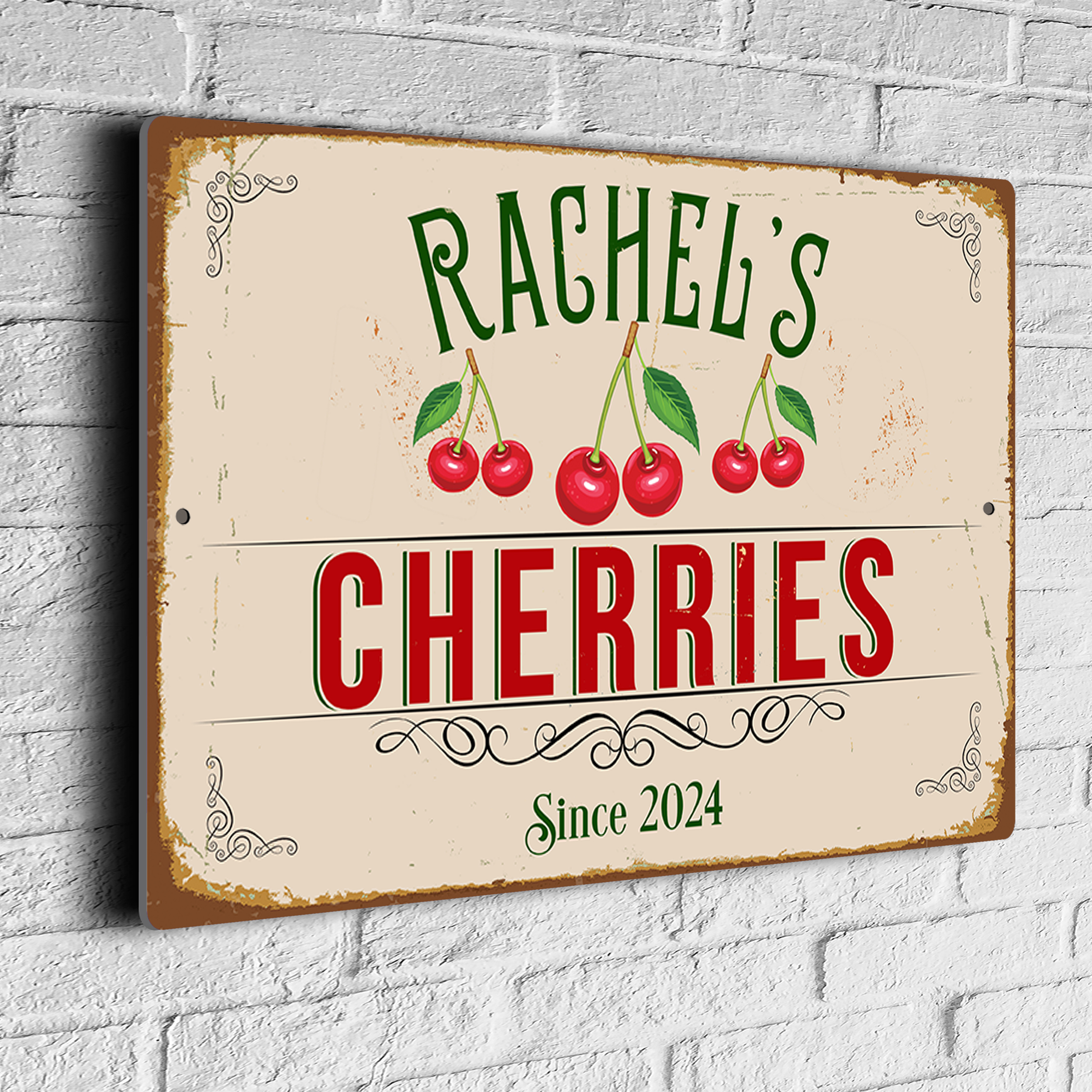 Personalized Cherries Signs