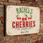 Personalized Cherries Sign