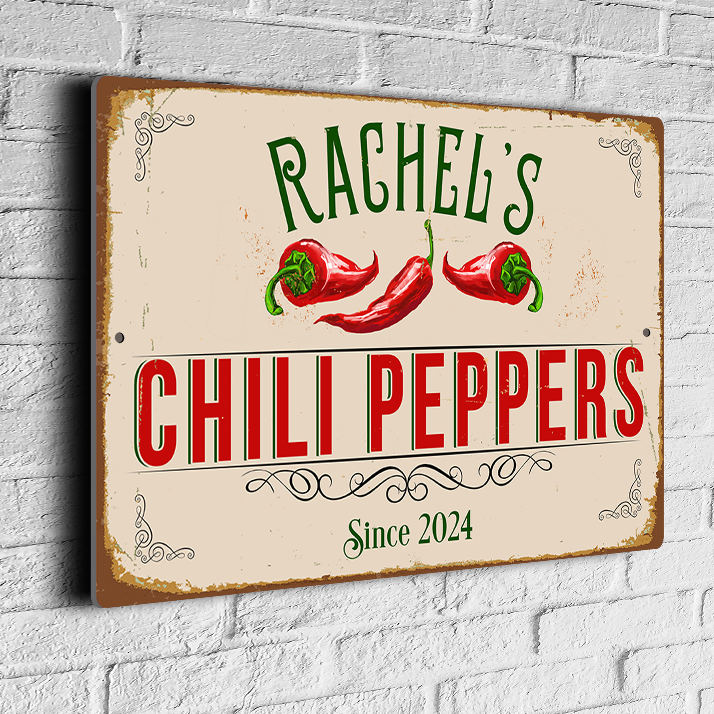 Personalized Chilli Peppers Signs