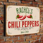 Personalized Chilli Peppers Sign