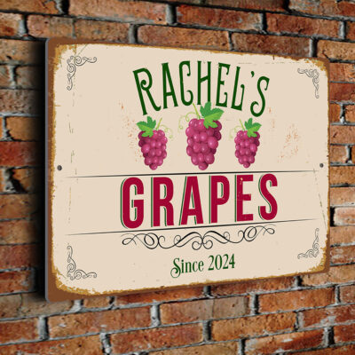 Personalized Grapes Sign