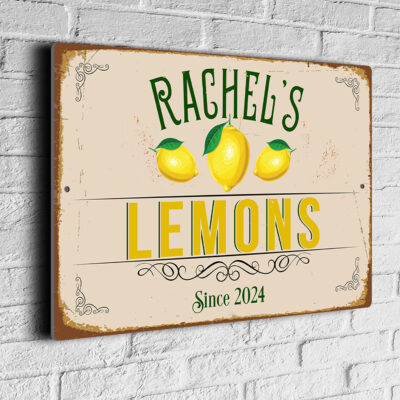 Personalized Lemons Signs