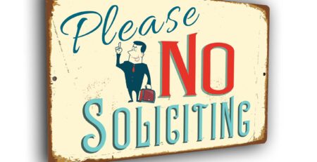 No Soliciting Sign