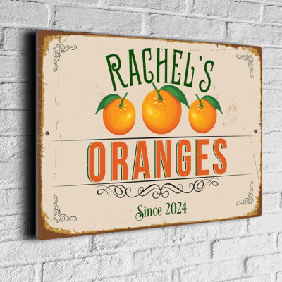 Personalized Oranges Signs