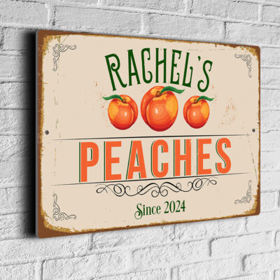 Personalized Peaches Signs