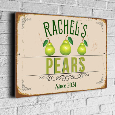 Personalized Pears Signs