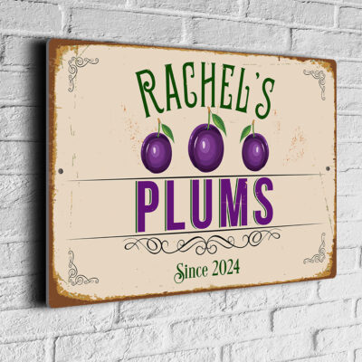 Personalized Plums Signs