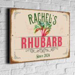 Personalized Rhubarb Signs