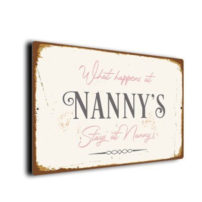 What Happens at Nanny's Stays at Nanny's Sign