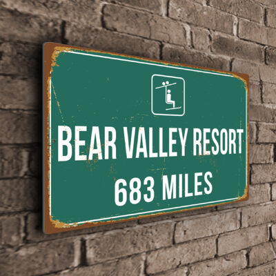 Bear Valley Resort Ski Sign