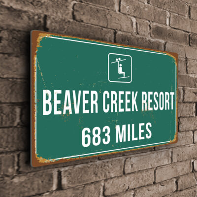 Beaver Creek Resort Ski Sign